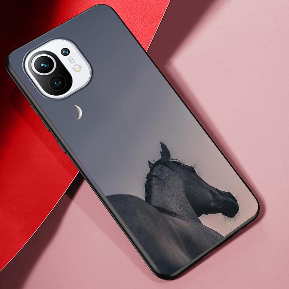 Running Horse Case for Xiaomi Mi 11 Lite 5G 12 Pro Note 10 10T 9 SE 9T 10S 8 A2 Lite CC9 Redmi Note 11 9S K40 TPU Phone Cover