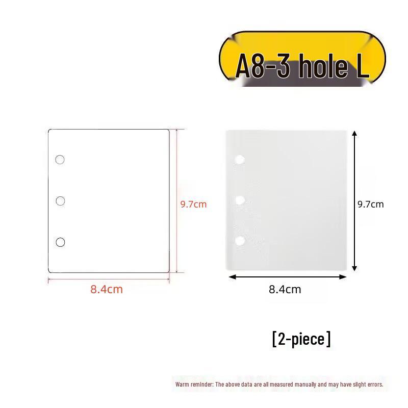 Set of 2 Frosted PP Plastic Dividers for Loose-Leaf Notebooks (A4, A5, A6, A7, B5)