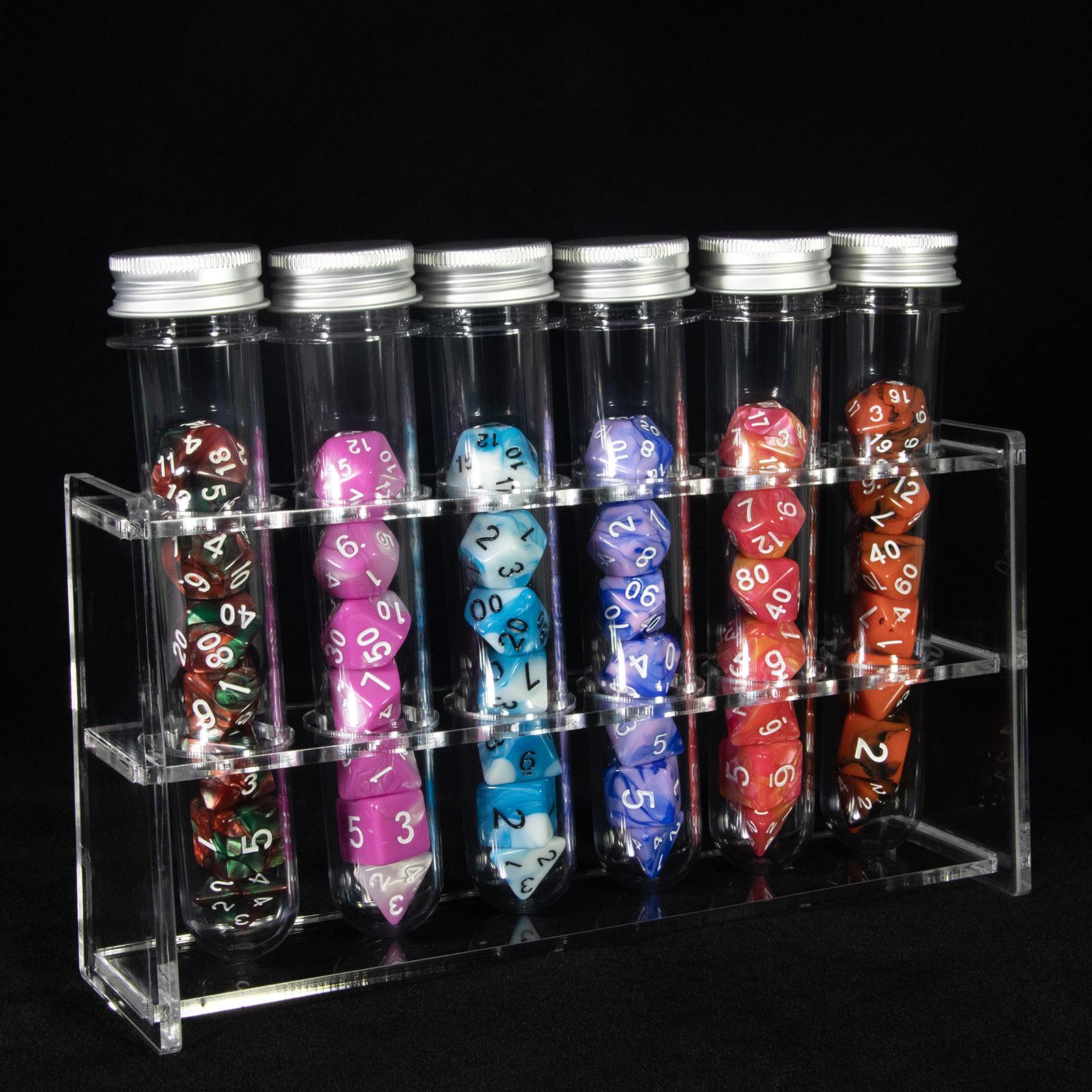

42 шт. двухцветных многогранных игральных костей с трубкой для настольной игры DND TRPG RPG Cthulhu COC Running Team DND Dice Set