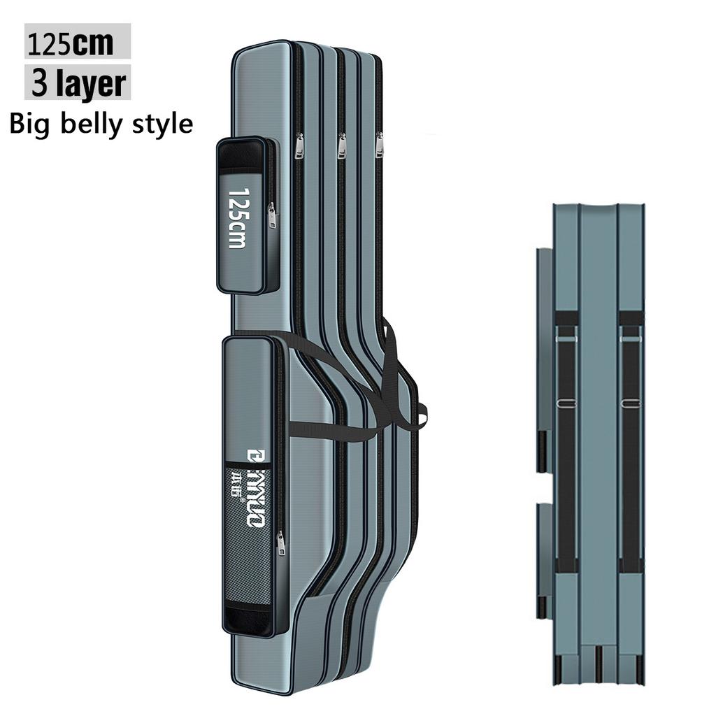 Unfolding Fishing Bag 80-130cm Not Foldable Oxford Fishing Rod Bags for Pole Reel Lure Box Travel Fishing Tackle Storage Case 260319