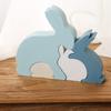 1Set Rabbit Silicone Blocks Baby Montessori Educational Toys for Children Creative Animal Jigsaw Stacking Toys Constructor Games