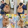 Capybara Plush Star Backpack Animal Cartoon Bag With Adjustable Straps Shoulder