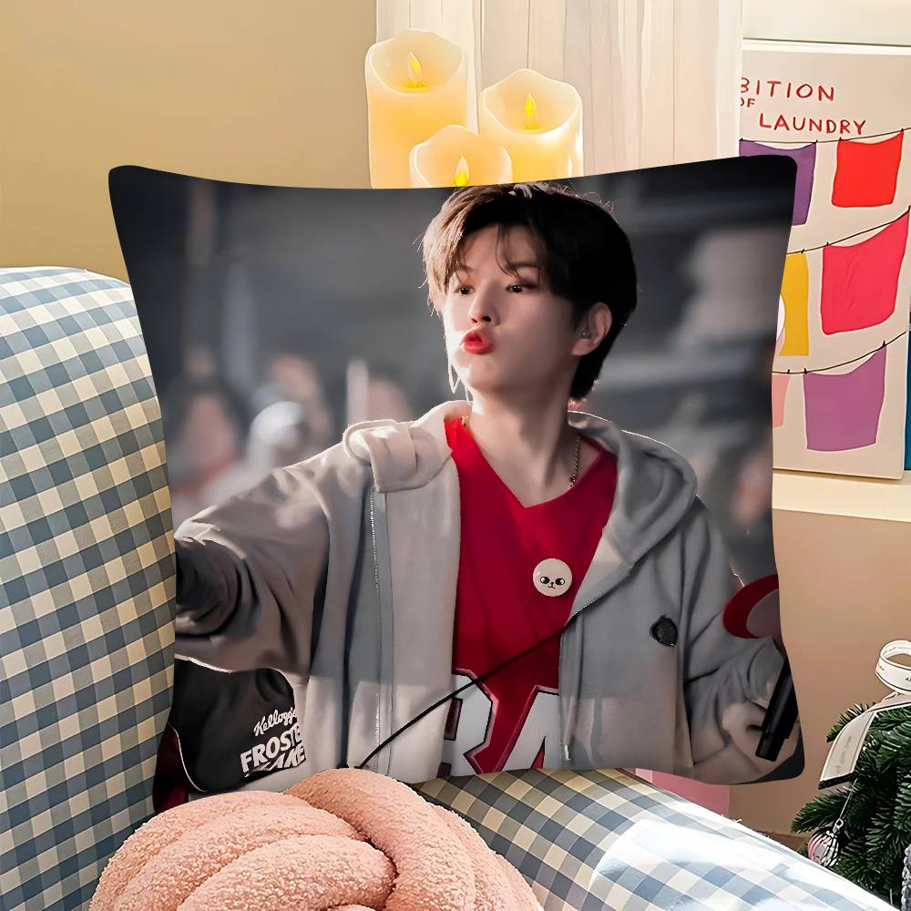 Seungmin Kpop Boy Pillow Case Square Pillow Bedroom Sofa Leisure Comfort Cushion Car Living Room Home Decoration