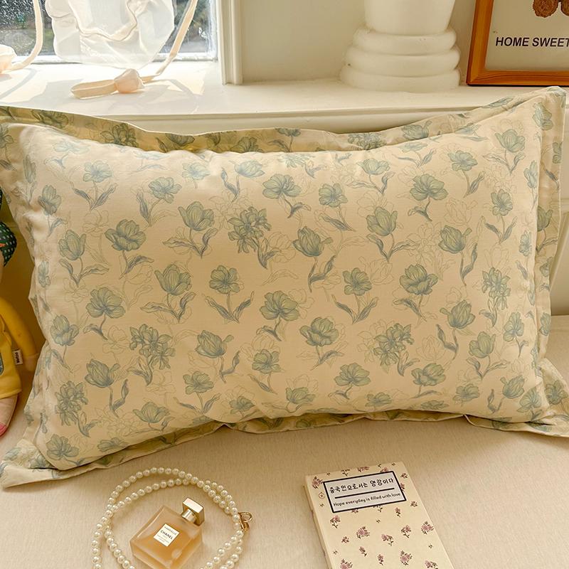 100% Baumwolle Kissenbezug Set - Zwei Stück: Einzeln 40x60cm, Extra Groß 48x74cm, Kernbezug 50x80cm