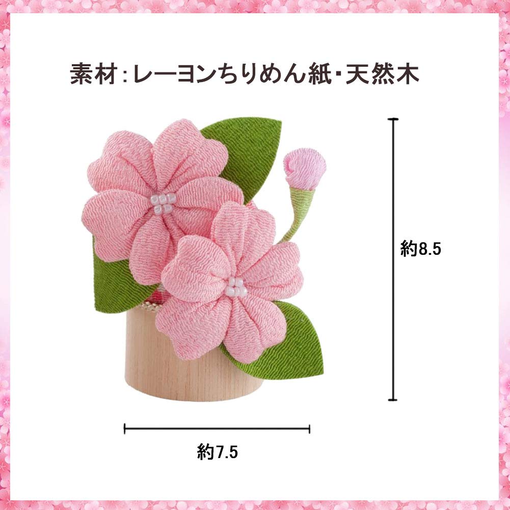 Hina Doll Chirimen Sakura Tachibana Hina Single Hinamatsuri Sakura Wooden Round Stand Accessories, (Pair), Doll, Item, Decoration, Tachibana,