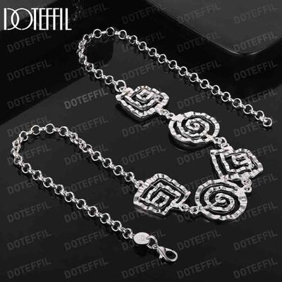 Collana in argento sterling 925 con fili, gioielli da sposa alla moda