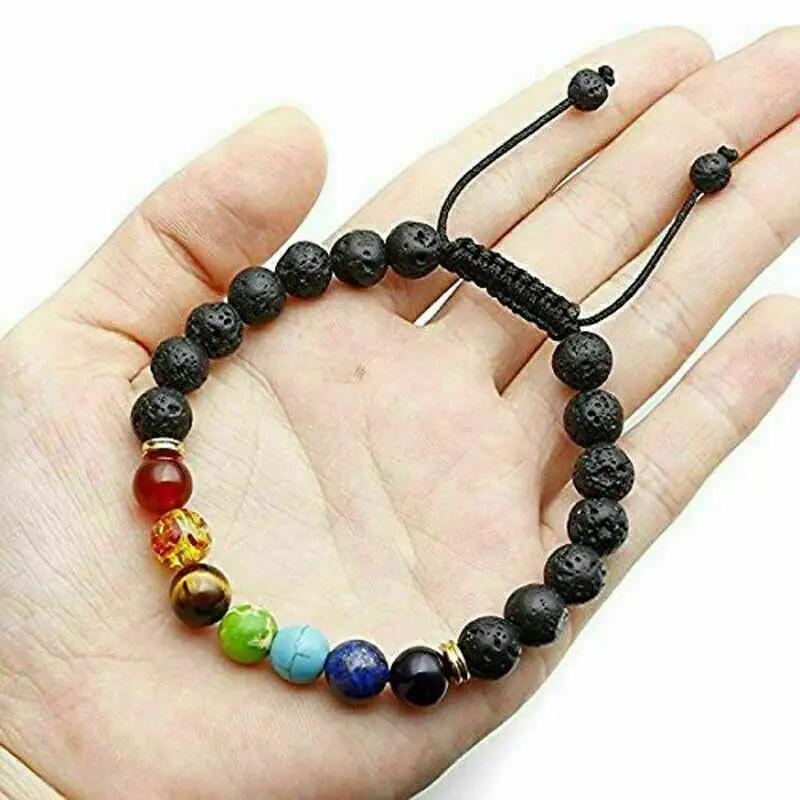 2024 New 7 Chakra Anxiety Crystal Bracelet Healing Stone Balance Reiki Yoga Friendship Charm Bracelet  Jewelry 2023
