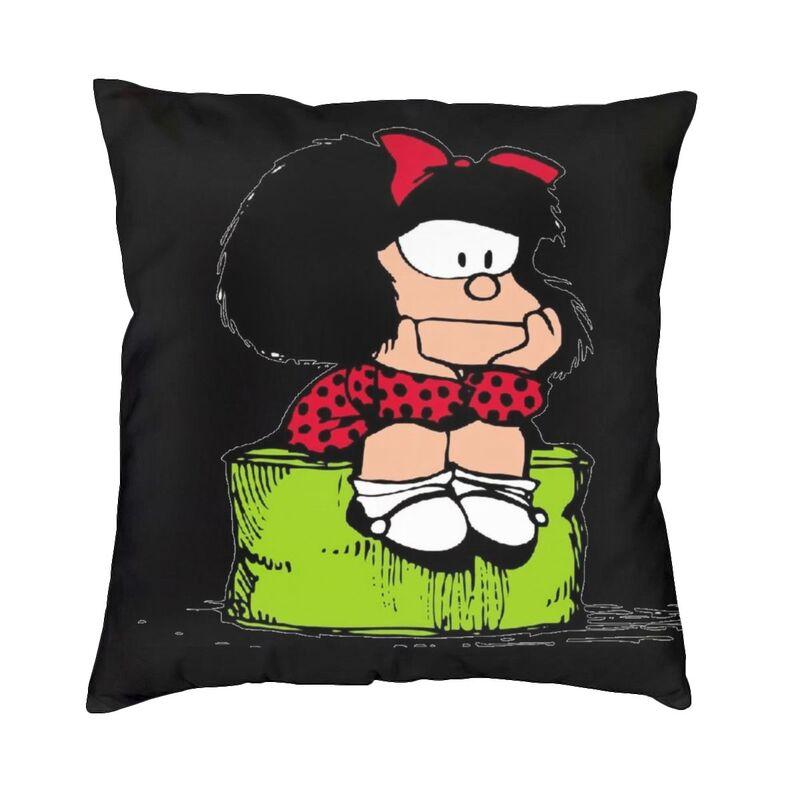 

Mafalda Love You Square Pillow Case Home Decorative Cartoon Quino Comic Cushion Cover Throw Pillow for Car Doublesided Printing 30x30cm 12x12in