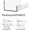 Wall Mounted Shelves Clear Acrylic Wall-Mounted Storage Shelves For Wall Wall Storage Shelves Decorative Collectibles Display