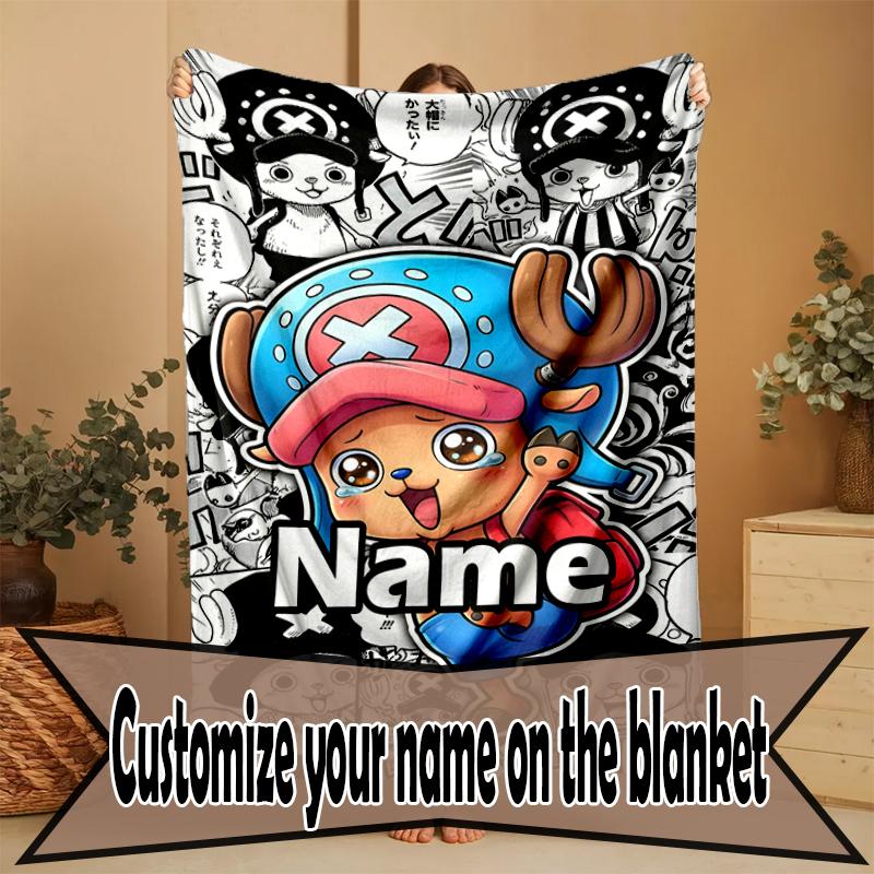 Custom Name Personalized One Piece Print Blanket, Home Decor, Bedroom, Sofa, Camping, Couch, Gifts for Birthday Christmas