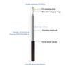 Stainless Steel Rod Tour Guide Flag Pole Solid Wood Handle Teaching Stick Flagpole  Outdoor
