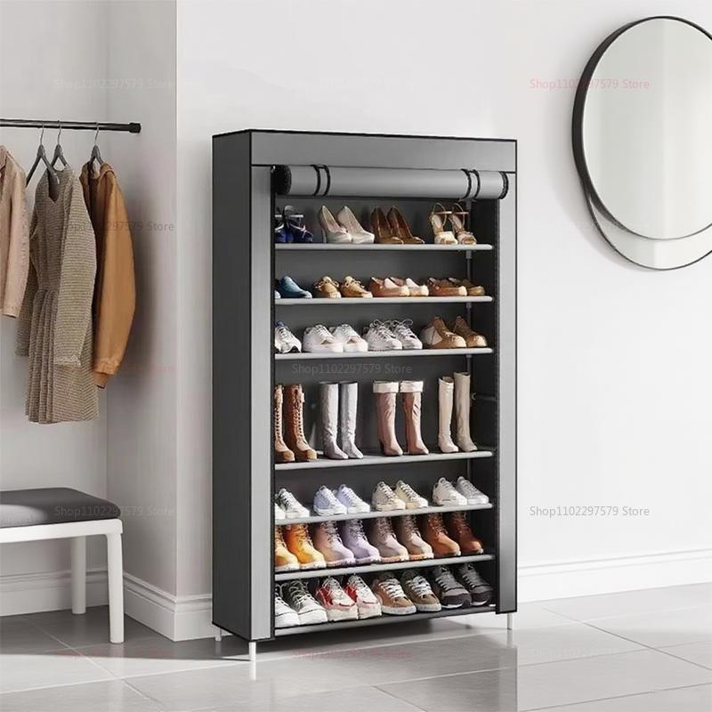 Simple dustproof shoe cabinet for dormitory apartment multi-level storage foyer shoe organizer rental house rental house durable