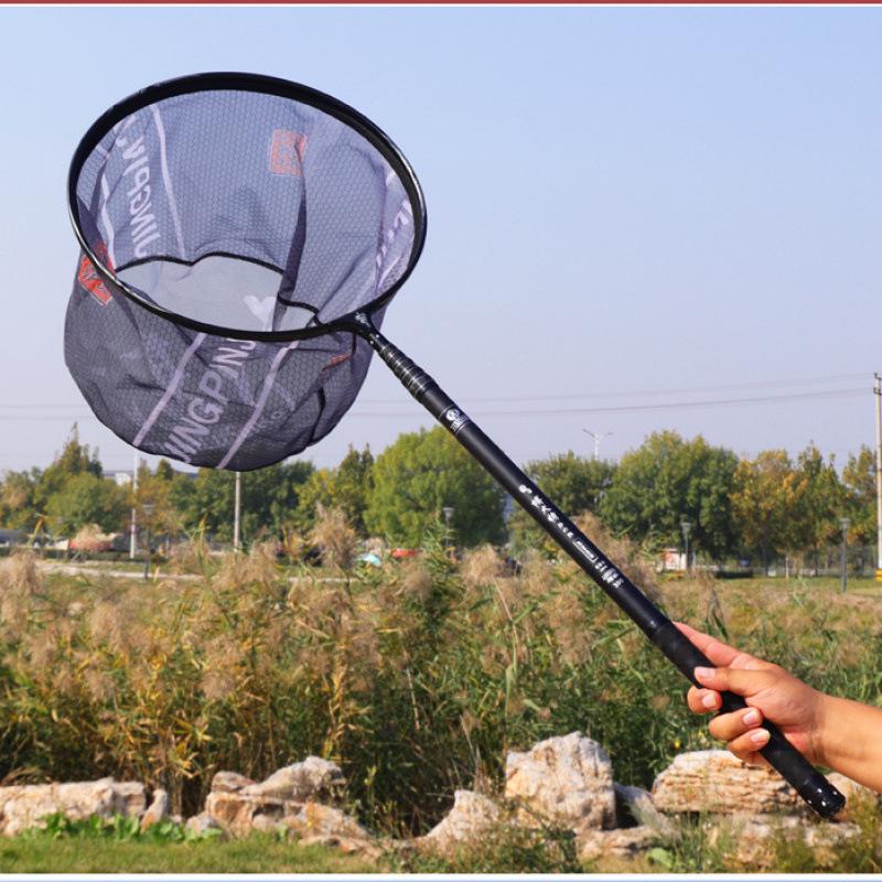 Ultra-Light Ultra-Hard Carbon Telescopic Landing Net Pole, 3m, Thickened Reinforced Short-Section Design