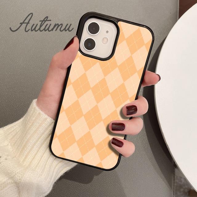 Argyle Plaid telefoonhoesje voor iPhone 11 12 13 14 Pro Max mini X XR XS SE 2020 5 6S 7 8 Plus Samsung Galaxy S21 S22 Cover shell