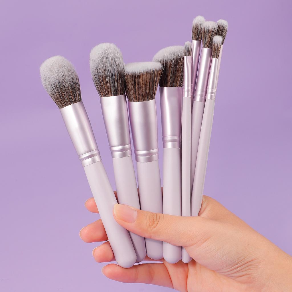 New Product 10 Makeup Brush Set, Loose Powder Brush, Flame Brush, Grooming Brush, Flat Head Foundation Brush, Eye Brush, Makeup Tool Now