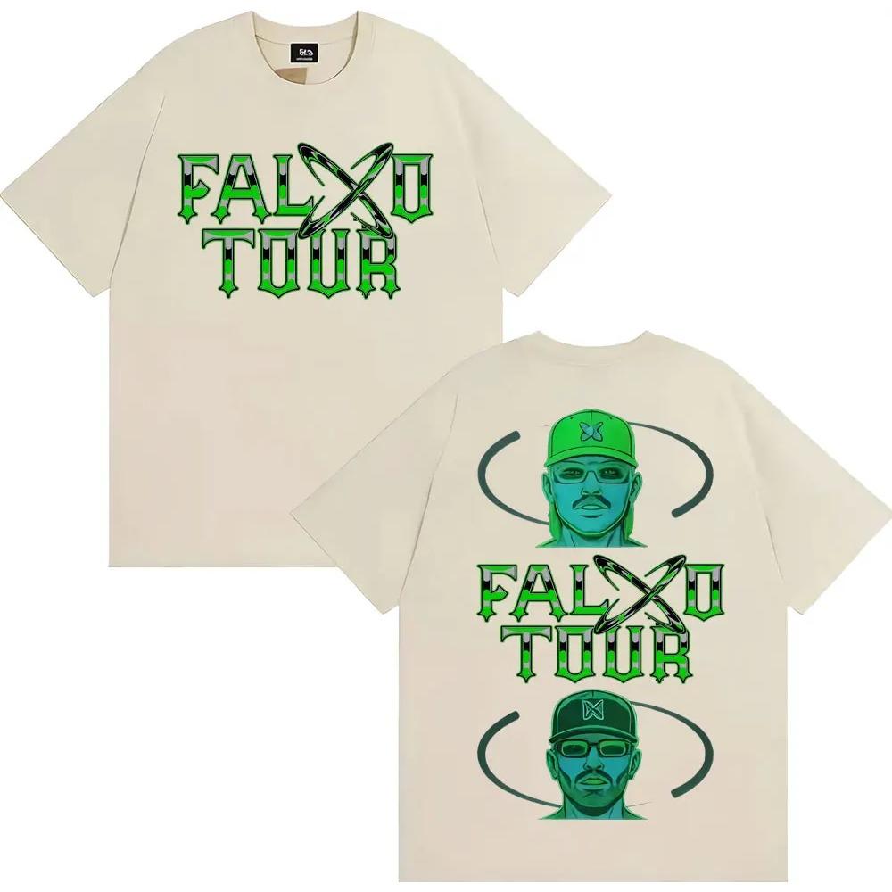 Rapper Feid Ferxxo Falxo Tour Graphic T-shirts Men Women Fashion Hip Hop Streetwear T Shirt Cotton Casual Oversized T-shirt