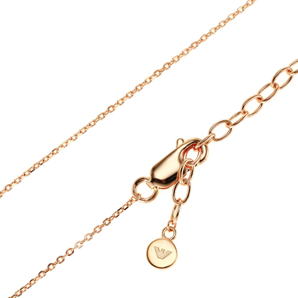 Emporio Armani Rose Gold Tone Sterling Silver Pendant EG3553221 Women's Necklace,
