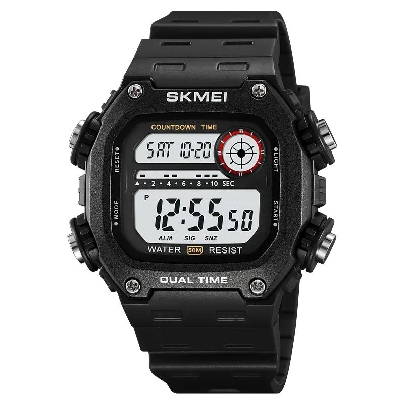SKMEI 2126 Sports Watches for Men Waterproof Stopwatch Alarm LED Display Digital Countdown Mens Wristwatch Clock Montre Homme