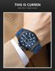 CURREN 8487 Men's Six-Hand Chronograph Quartz Sport Watch with Rubber Strap