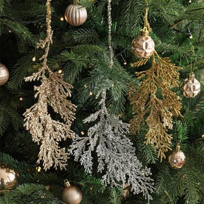 Creative Xmas Tree Ornaments Plastic Christmas Decorations New Christmas Leaf Pendants