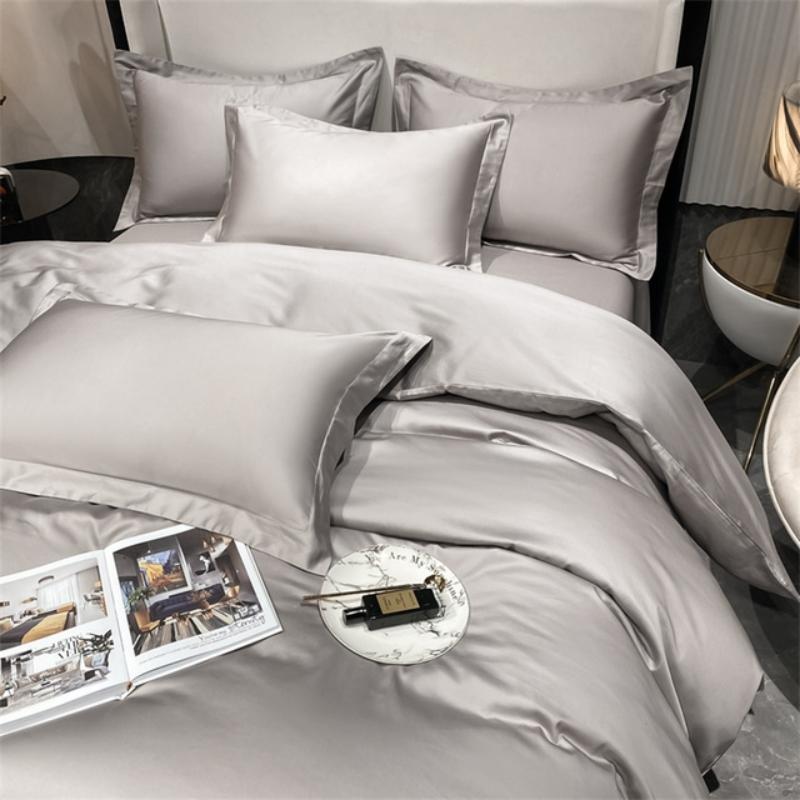 3-teiliges Set Luxus-Bettwäsche-Set aus 100 % ägyptischer Baumwolle, Bettbezug-Set für Einzel-, Doppel-, Queen-Size-Betten, weicher Bettbezug, Kissenbezug