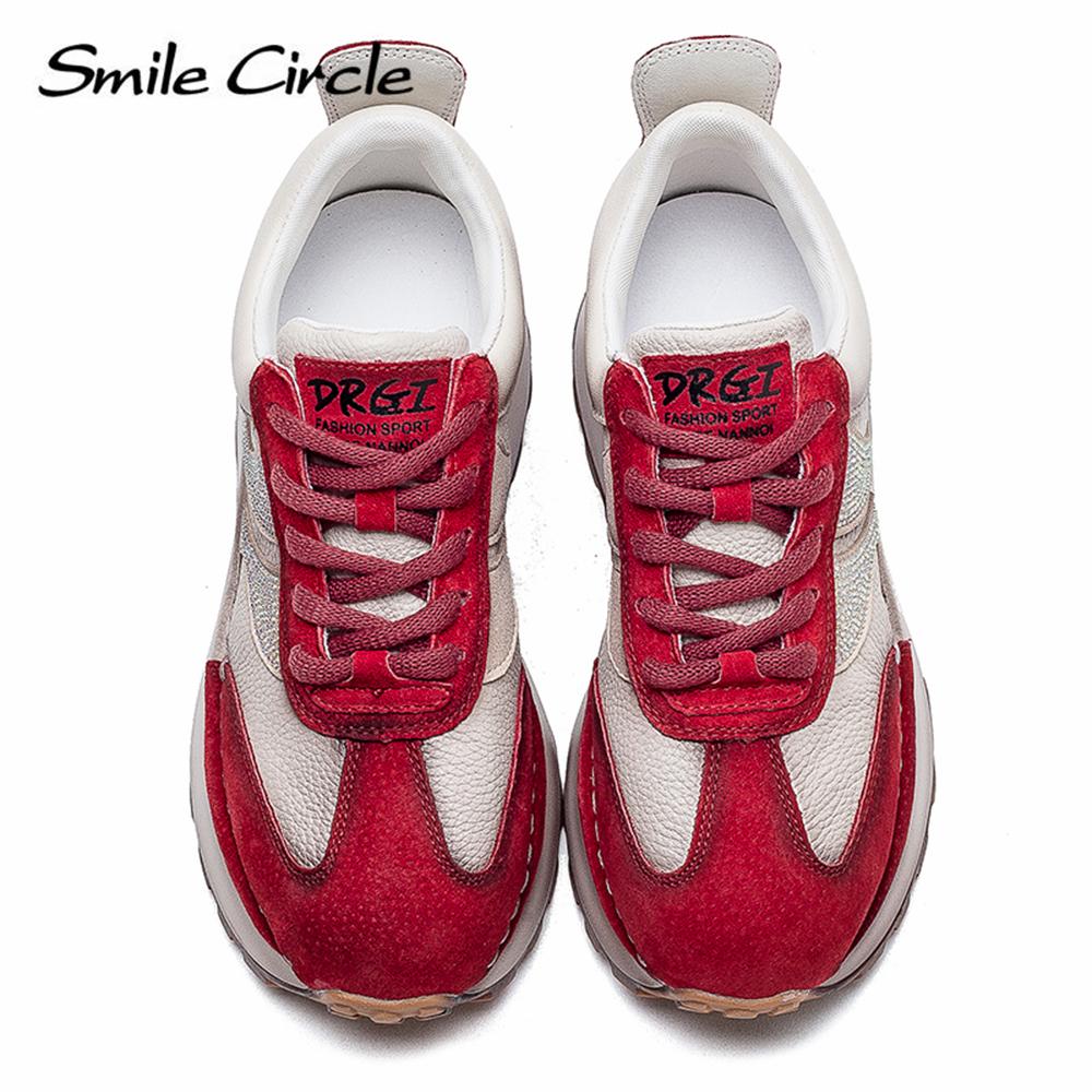 Dámské tenisky z pravé kůže Diamanty Šněrovací ploché boty Nízká módní obuv pro volný čas