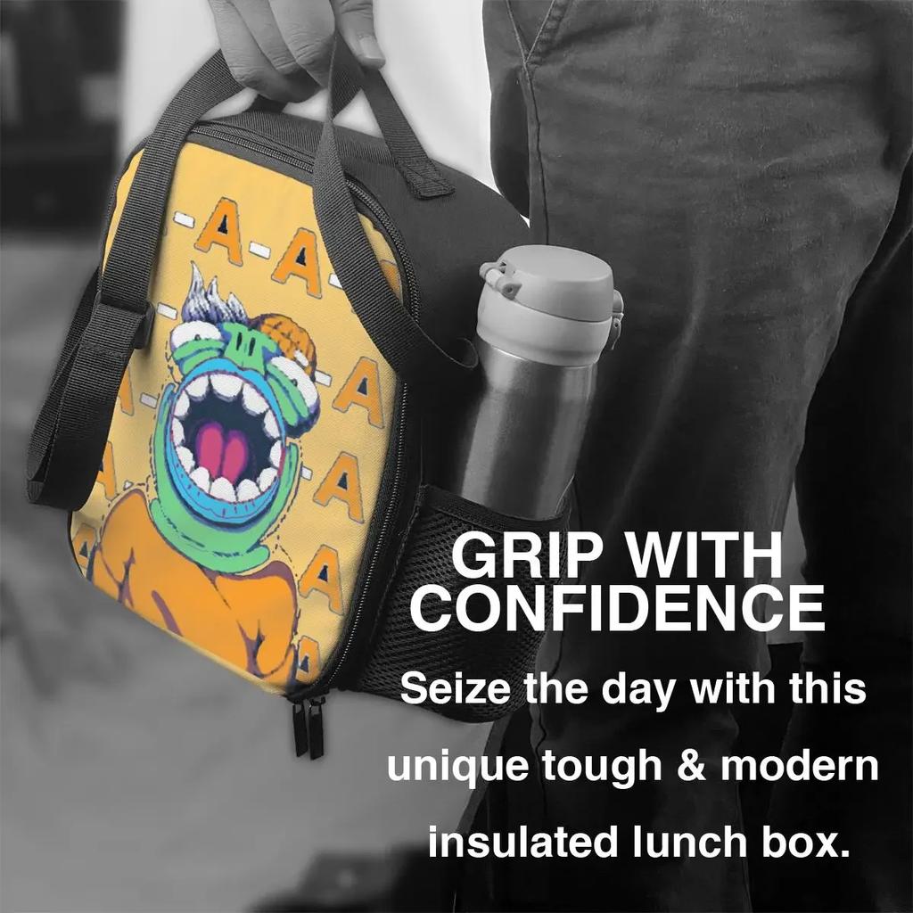 Lunch Bag Funny Manga Portable Insulated Lunch Box Beach Graphic Cooler Bag Cute Oxford Tote Food Bags
