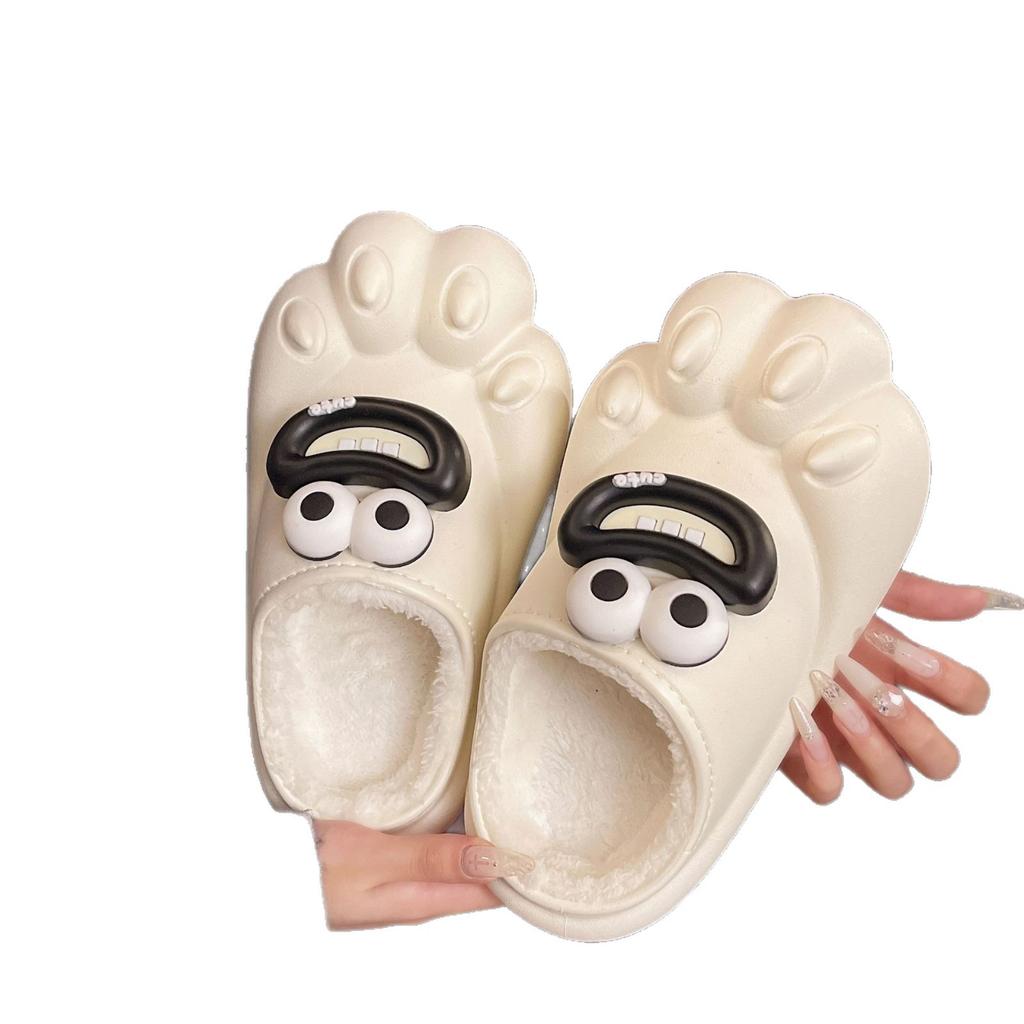 Winter Cartoon Non-slip Thick Bottom 2025 Summer Fashion Outer Wear Casual Bag Head Cotton Slippers Funny and Cute