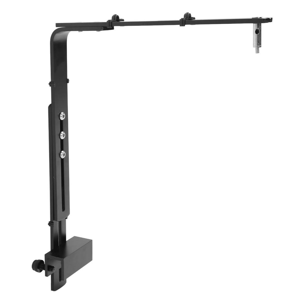 Fish Tank Light Stand Aluminum Alloy Adjustable Height High Stability Reptile Lamp Stand for Aquariums Black