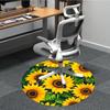 1pc Sunflower Garden Office Round Area Rug, Indoor Mat Suitable ForOffice, Under Office Chairs Bedroom Living Room Home Decor, Room Deco, D036