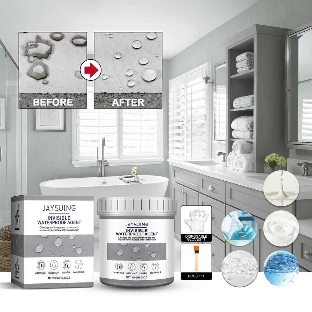 Водонепроницаемый клей-герметик (300г) ванная комната кухня наружная стена без разрушения кирпича ремонт протечек покрытие водонепроницаемый клей