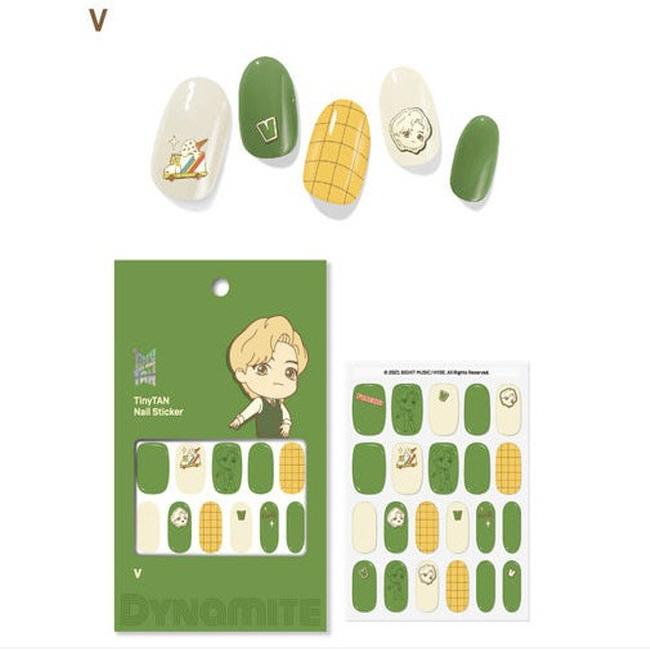 BTS Goods TinyTAN Dynamite Nail Stickers