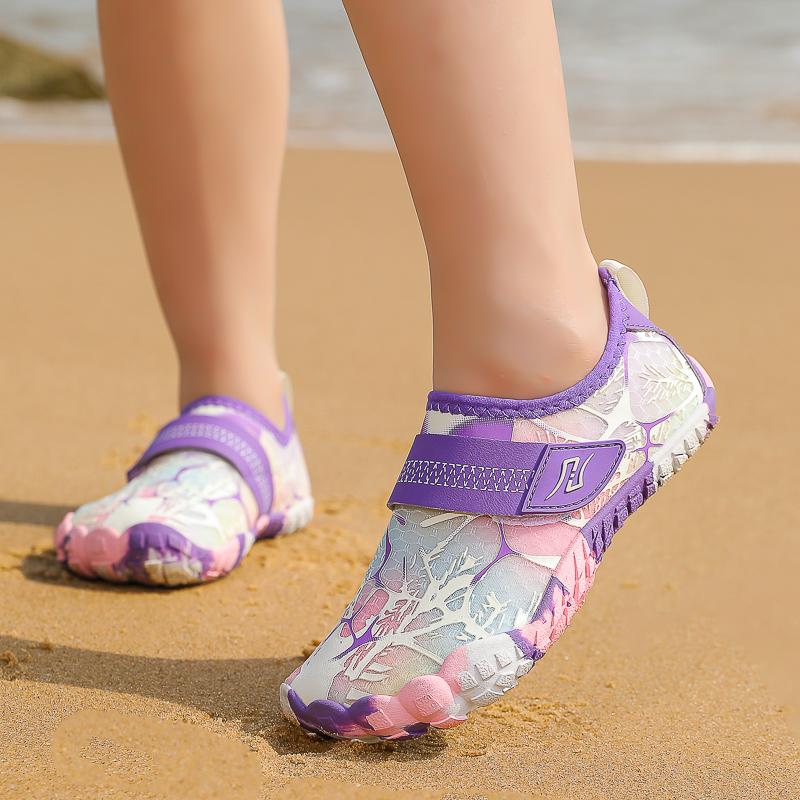 Child Wading Sneakers Sea Water Sports Shoes Light Aqua Shoes Kids Barefoot Wading Shoes Quick Dry Swimming Trainers