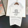 2024 Maglietta Casual da Uomo e Donna 100% Cotone Manica Corta Larga Moda Stampa Classica Delicata sulla Pelle e Traspirante Top Monocolore