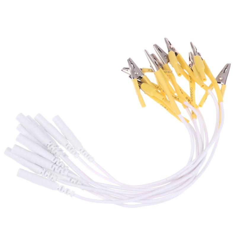 10Ps Tens/Ems Tieline Alligator Clip Cable Wire Electrode Accessories For Hwato Sdz-Ii Electronic Acupuncture2Mm Pin Type Cables