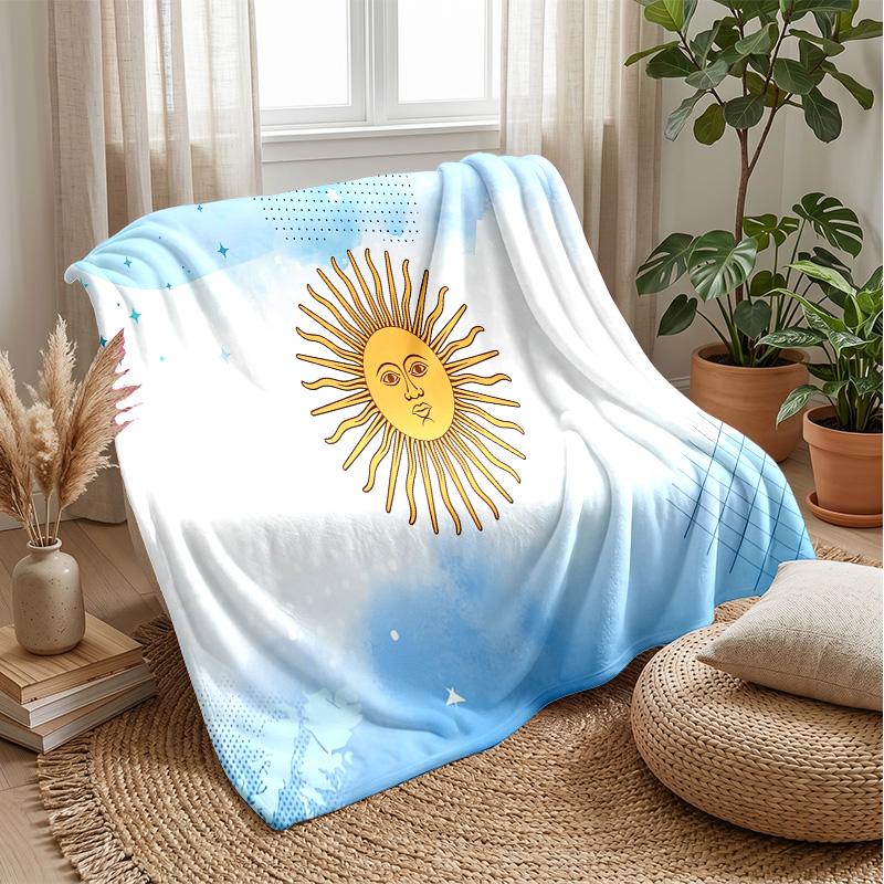 Argentina national football team Theme blanket Soft Flannel Blanket Plush Throw Blanket Cozy Sofa Bed Blanket for Home Decor