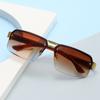 New Men's Driving Glasses Retro Sunglasses Fashion Half-frame Sunglasses Ladies Sunglasses