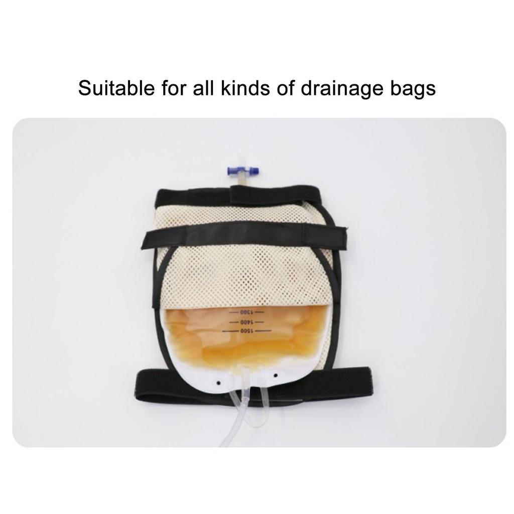 Catheter Leg Bag Holder Urine Catheter Bag Holder Universal Fit Elastic Strap Large Capacity Mesh Breathable For Nephrostomy