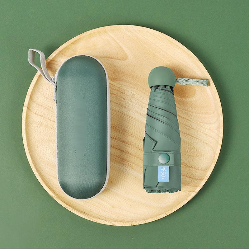 Parasol Capsule Sun Umbrella: 50% Off Mini UV Protection for Women, Dual-Purpose for Sun and Rain.