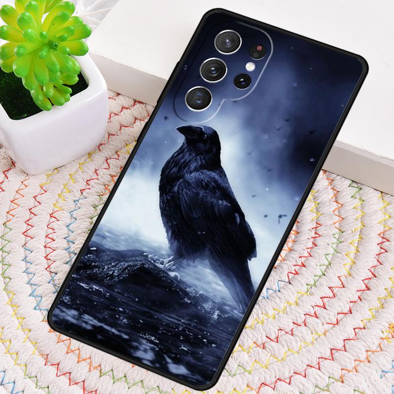 Crow Raven Dark Skull Phone Case for Samsung Galaxy Note 10 Pro S26 Ultra S23 S24 FE S25 S21 S22 PLUS Shockproof Cove