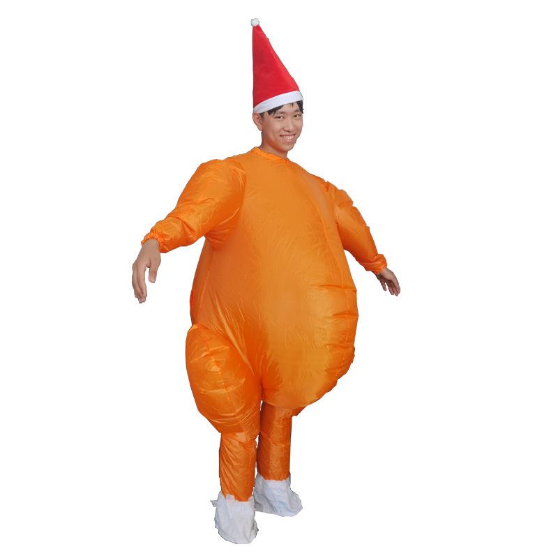 Inflatable Cute Cartoon Turkey Costume for Halloween and Parties