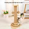 Durable Sisal Cat Scratching Post with Teaser Stick – Self-Amusement Toy to Relieve Boredom
