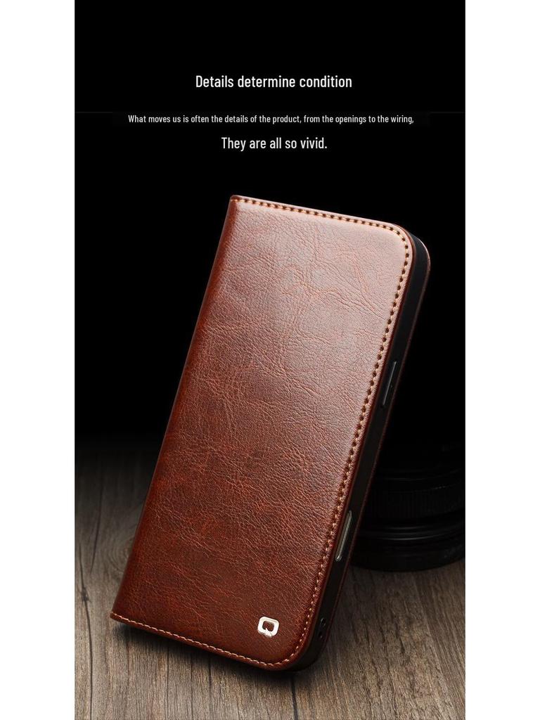 Chali iPhone 17 Pro Max Leather Flip Cover with Stand & Card Slots - Full Coverage Protective Case