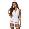 New Arrival Women's Sexy V-neck Sleeveless Roleplay Nurse Uniform Adult Lady Stylish Cosplay Doctor Lingerie Dress Fliter Outfit