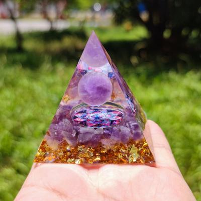 Užitečné Přenosné Odolné Speciální Flase Křišťálová koule Pyramida Energie Orgon kámen Ornament Umělá krystalická dekorace