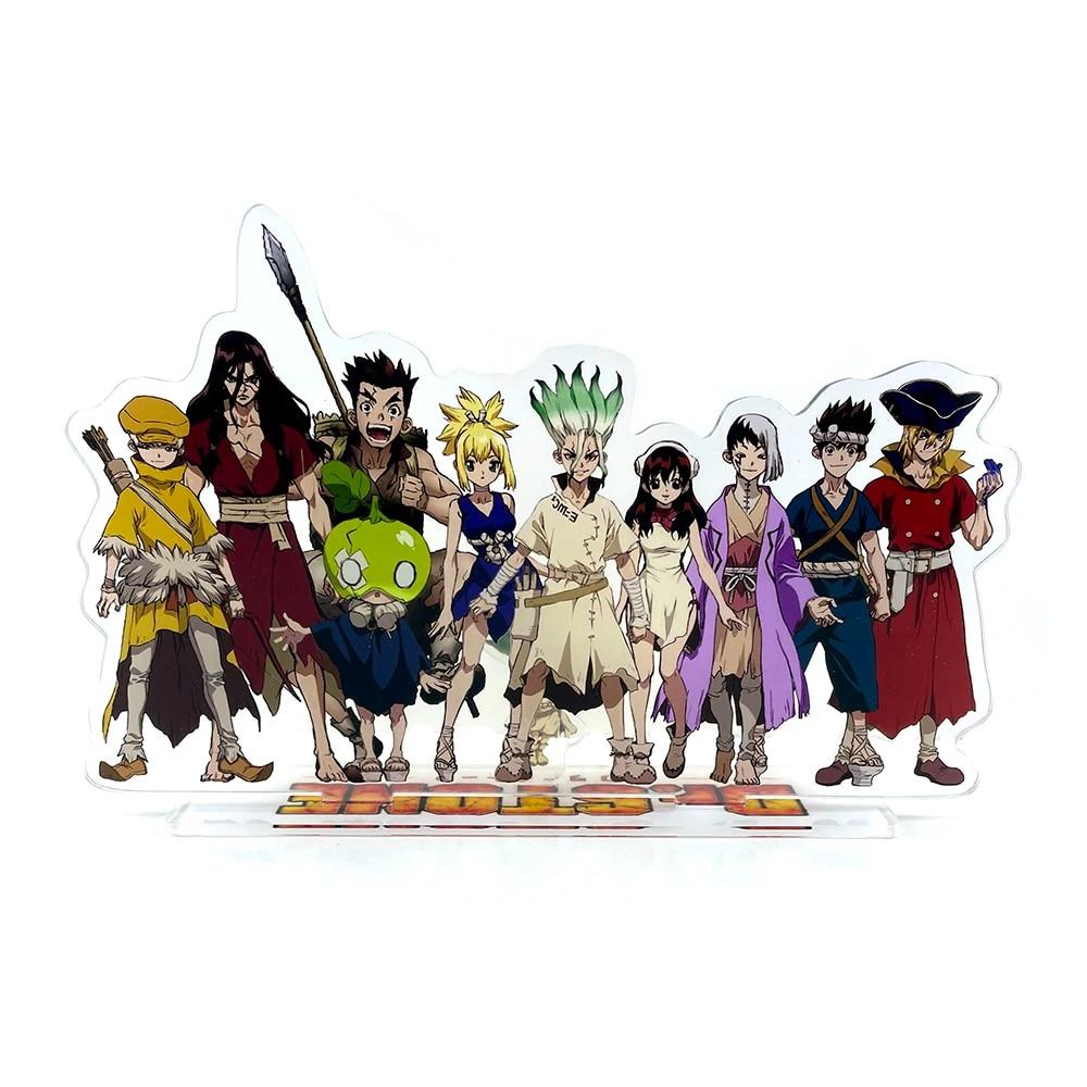 BIG SIZE Dr Stone Group Senkuu Gen Chrome Kohaku Taiju Suika Tsukasa Acrylic Stand Standee Toy Figure