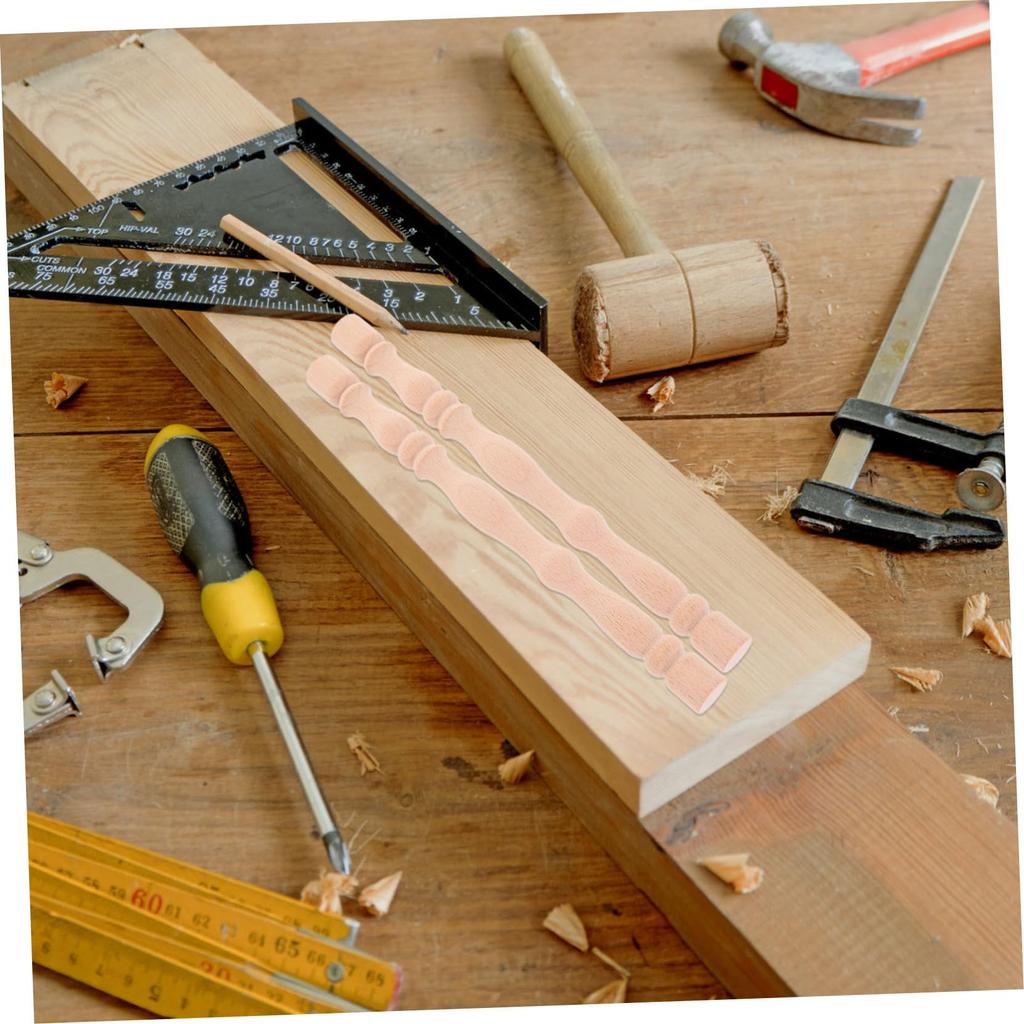 POPETPOP 2 stuks Houten Zuil Huis Hoek Decoratie Houten Baluster Spindel Meubelpoten Poppenhuis Gordijn Bewerkte Houten Baluster Romeinse Rij