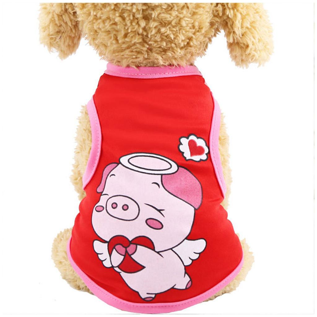 Pet Cartoon Print Vest Dog Clothes Summer Thin Cat Outfit Cute Pet Vest for Small Medium Large Dogs