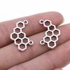 20pcs Charms Hexagonal Honeycomb DIY Jewelry Findings Antique Silver Color Bee Honeycomb Charms