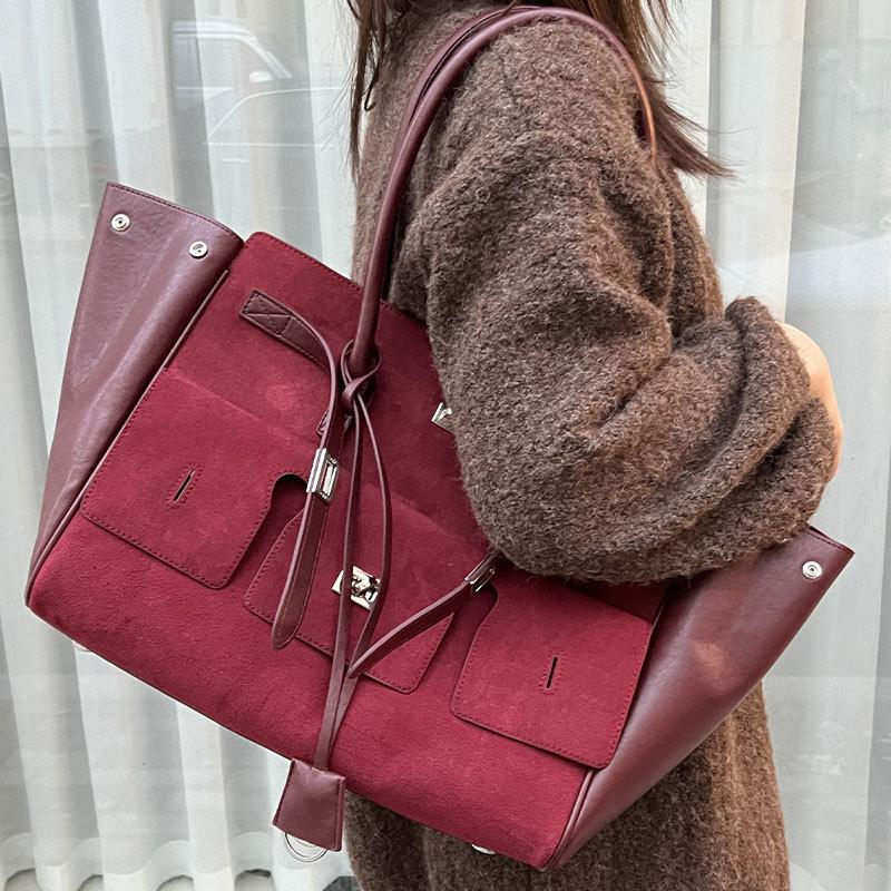 Tote Bag Matte Shoulder Bag Simple and Versatile Women's Handbag Large Capacity Tote Bag